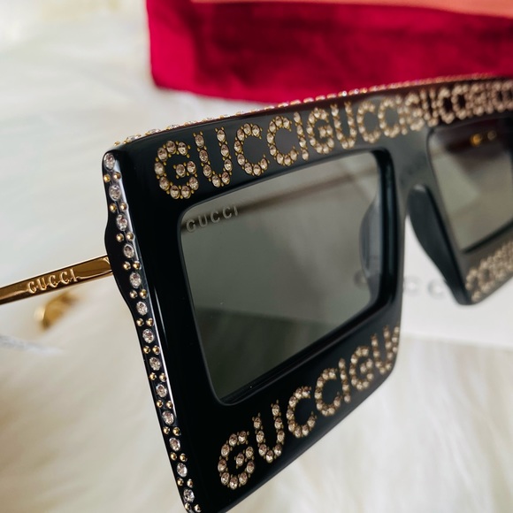 Gucci embellished rectangular sunglasses - Picture 6 of 13